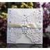 Dark Blue Lace Invitation Card  Laser Wedding Invitation